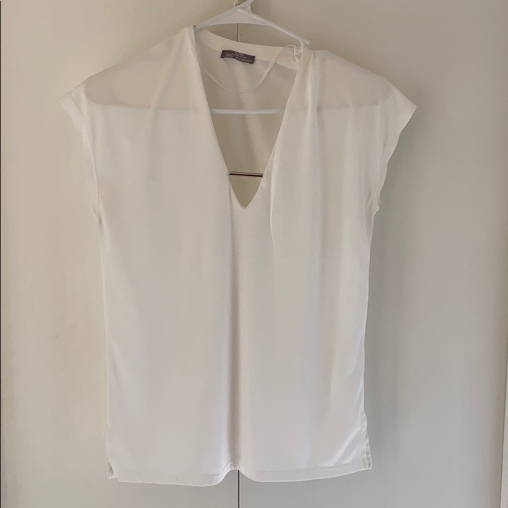 White Zara top